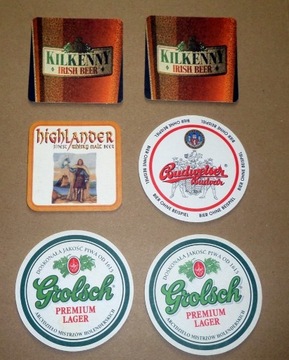 Kilkenny Highlander Grolsch podstawki 6x piwo beer