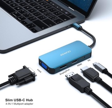 BENFEI Adapter USB C na HDMI VGA DisplayPort 