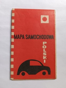 Mapa samochodowa Polski 1962 rarytas PRL