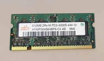 Pamięć RAM SO-DIMM 1x512MB DDR2 PC2-4200S-444-12 