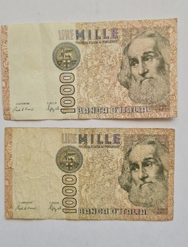 1000 lirów Włochy Italia 1982 r