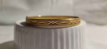 Sztywna bransoletka bangle -Vintage - złoto 