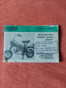 Motorynka instrukcja obsługi Predom Romet M2 z1981