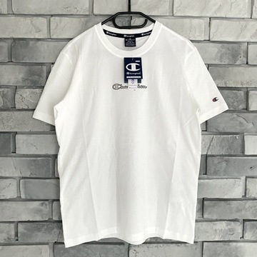 Koszulka t-shirt champion central logo tee white