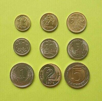 Zestaw monet obiegowych 1 grosz - 5 złotych 2021 
