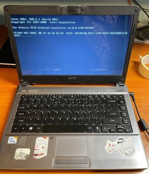 laptop Acer Aspire 4810T uszkodzony 