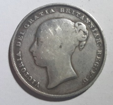 S16 - Wielka Brytania, 1 szyling, 1839, Victoria