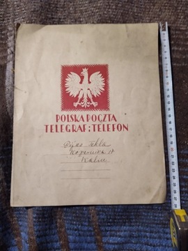 Przedwojenny telegram  1934 . 27x22cm unikat