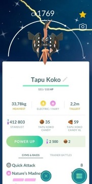 Pokemon go Shiny Tapu Koko Wymiana Trade 30 days