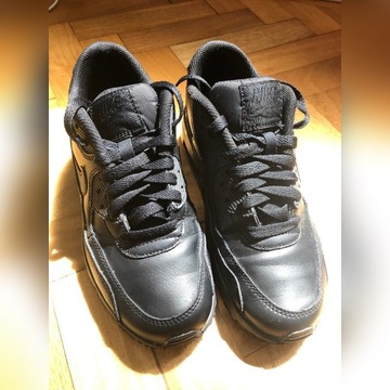 Damskie, czarne skórzane buty AirMax