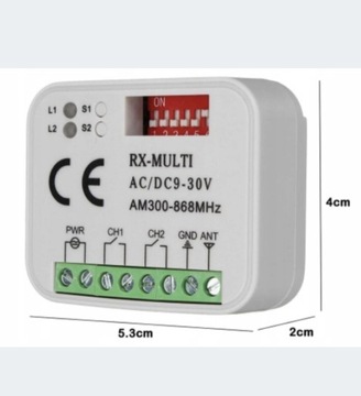 Radio do pilotów uniwersalne 300-868 Mhz RX-MULTI