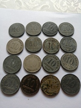  10 Pfennig - 16 monet