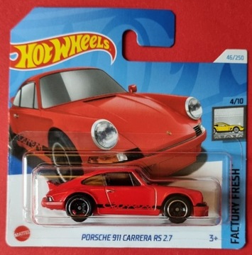 Hot Wheels PORSCHE 911 CARRERA RS 2.7 red czerwone
