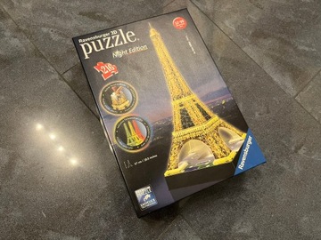 Ravensburger Puzzle 3D Wieża Eiffla LED Night Edition