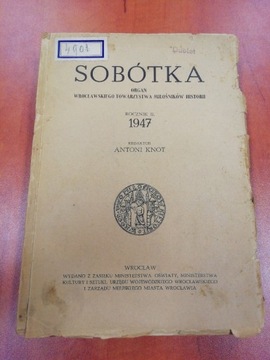 Sobótka rocznik II 1947 red. Antoni Knot