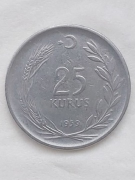 144 Turcja 25 kuruszy, 1959