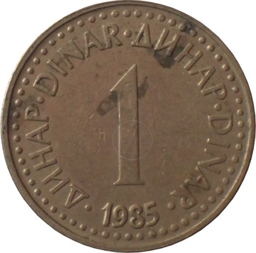 Jugosławia 1 dinar z 1985 roku - OBEJ. MOJĄ OFER.