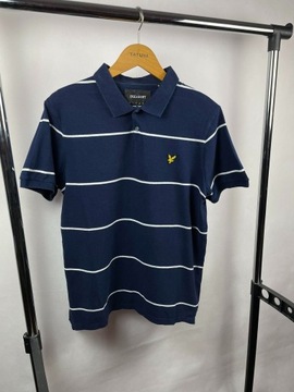 Koszulka Polo Lyle & Scott L w paski granatowa