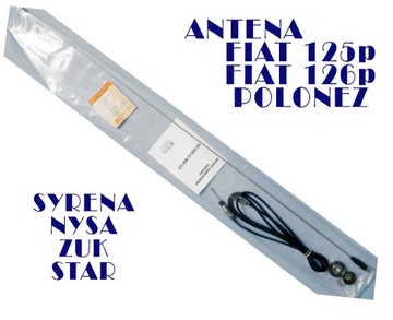 ANTENA CHROM FIAT 125p 126p FSO POLONEZ UNITRA ...