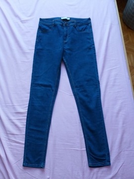 Niebieskie spodnie rurki Bershka 38 M