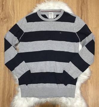 Sweter w paski Tommy Hilfiger XL