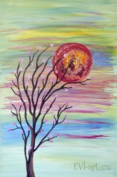 Obraz "Magnolia VI", akryl płótno 40x60