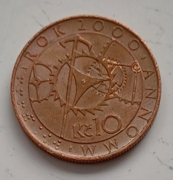 Czechy - 10 koron - Millennium - 2000r.