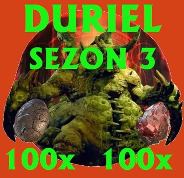 Diablo 4 Sezon 3  Duriel Uber Shard Agony Egg 100x