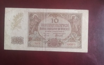 Polska, 10 złotych 1940.