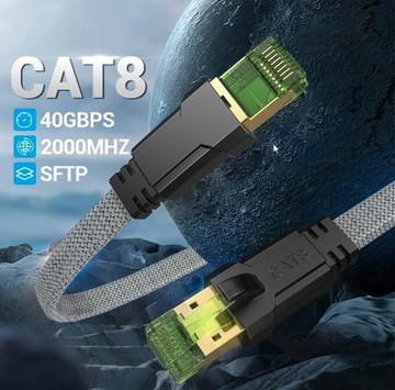 Patch LAN/Ethernet 2M RJ45 Cat8 SFTP 40Gbps