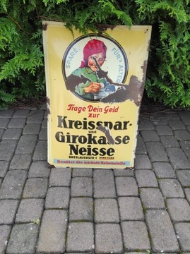 Stary szyld niemiecki Kreisspar 