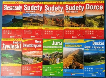 Polskie Góry - zestaw 10 map turystycznych