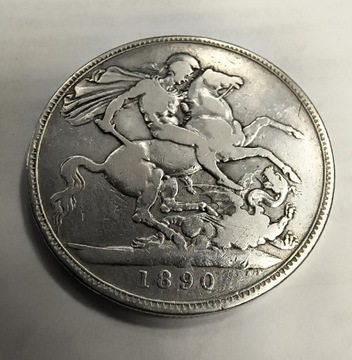 Korona crown  Victoria  1890 r srebro pr 925