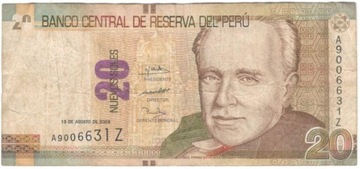 Peru - banknot 20 soles 2009