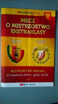 Program Korona Kielce Widzew Łódz 27.04.2014