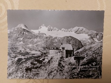 Kartka pocztówka Berghaus Krippenstein z pieczątką