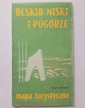 Beskid Niski i pogórze  mapa turystyczna 1986 rok