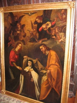 Barokowy obraz ołtarzowy św. Teresy z Avilii
