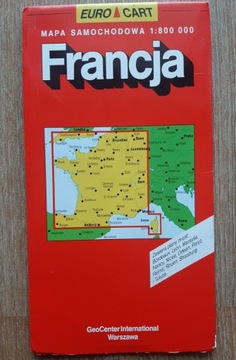 Francja 1995 rok mapa samochodowa wydanie polskie