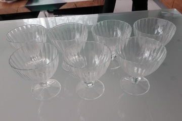 Pucharki szklane do lodów deserów - zestaw 7 szt.