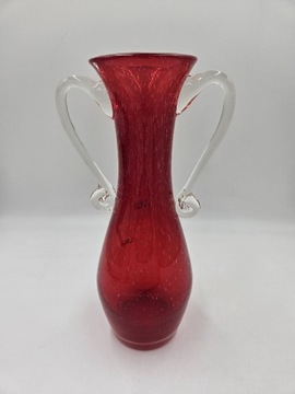 Czerwony wazon antico 30cm.