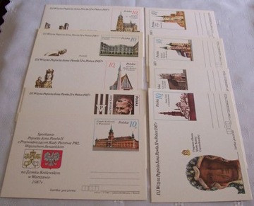 Jan Paweł II - Iii wizyta 1987 r. - kartki