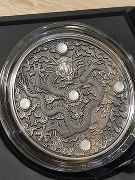 CHINESE DRAGON ART 2 Oz  5$ Niue 2023