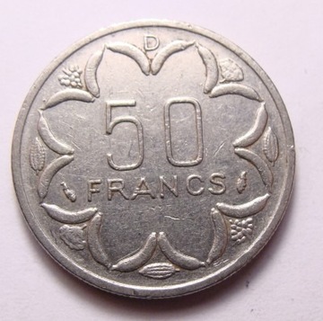 GABON (D) Afryka Centralna 50 franków 1976 r.