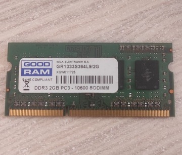 DDR3 2GB PC3 10600 SODIMM