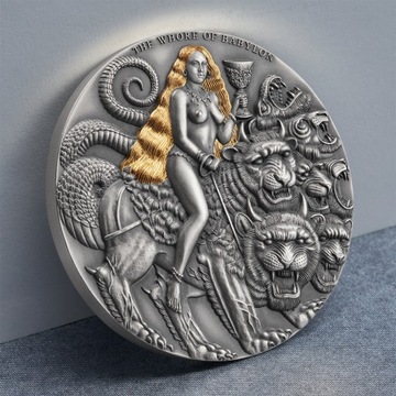 Whore of Babylon Apocalypse 3 Oz Silver Coin 3000 