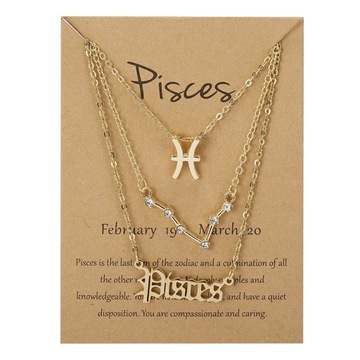 Znak zodiaku naszyjnik chore pisces ryby