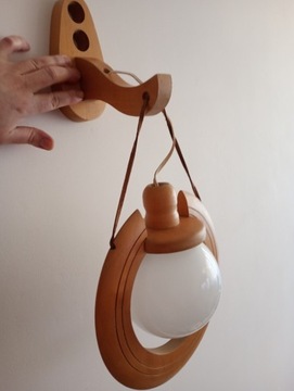 Lampa kinkiet ścienny drewniany