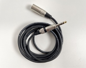 Kabel XLR M - jack 6,3 mm - Neutrik - 3m Adam Hall