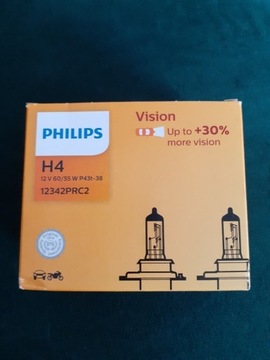 PHILIPS vision h4 +30% jaśniej 2szt 2x